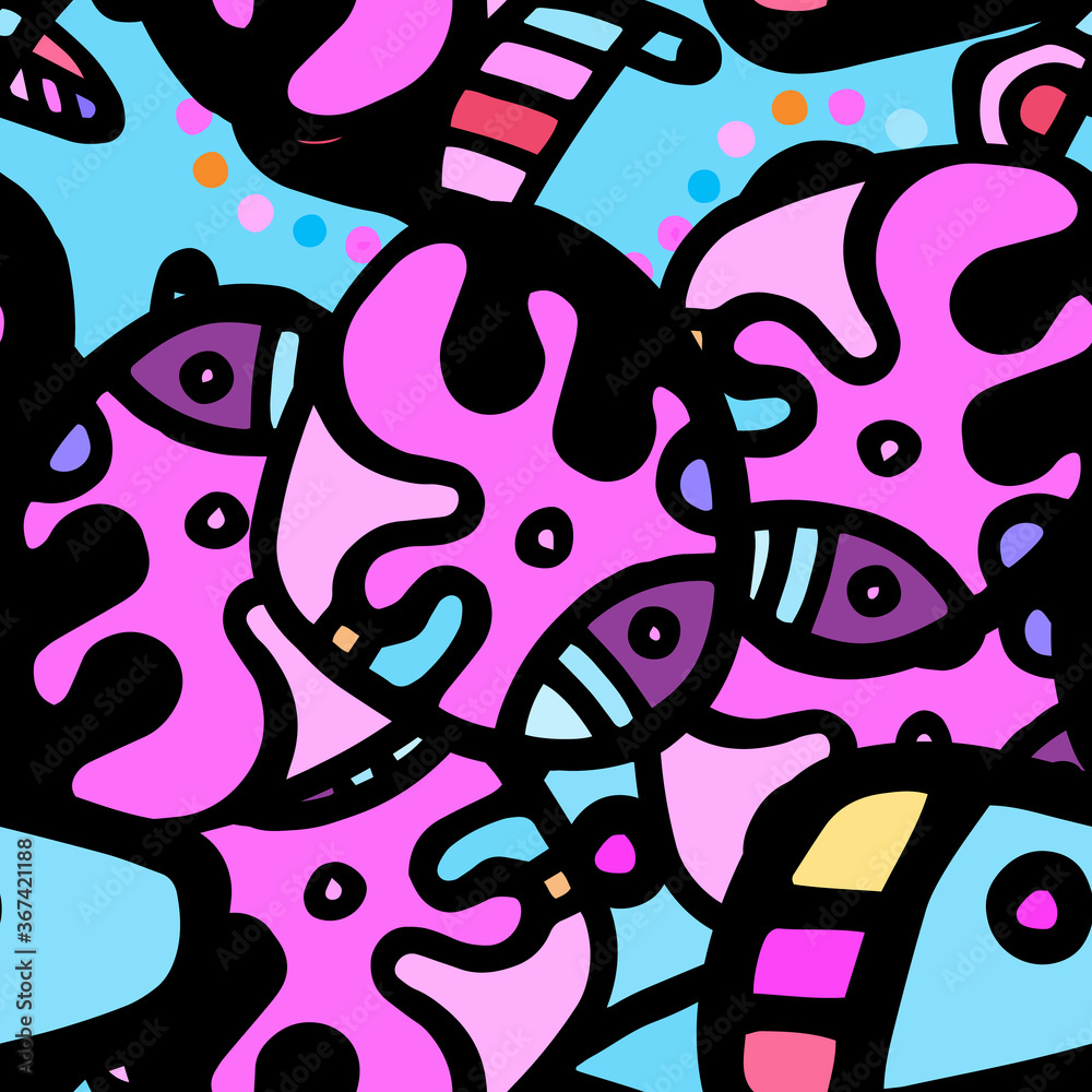 Fototapeta premium Doodles Print. 
