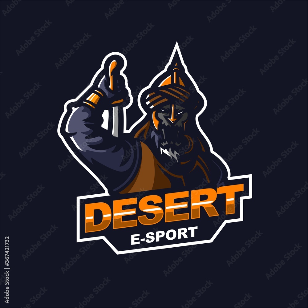 middle east zombie logo for e-sport gaming mascot logo