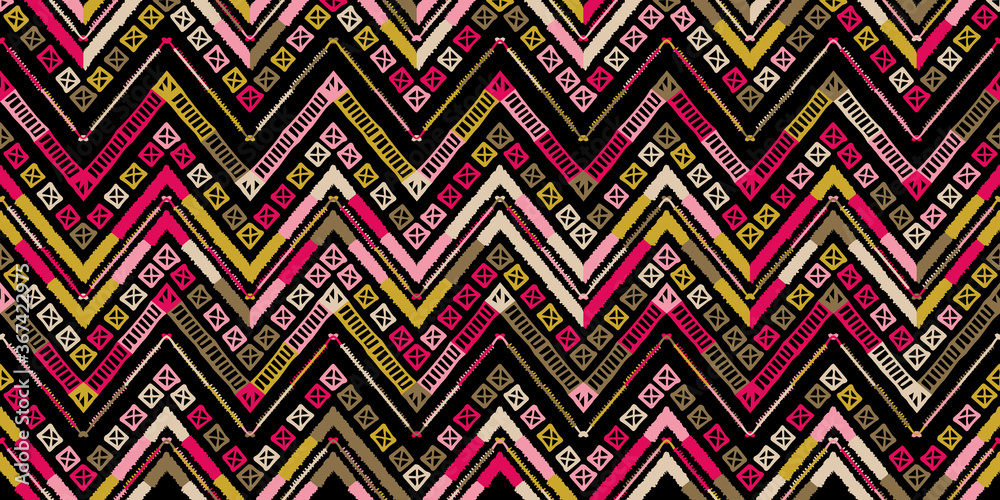 Retro zigzag african style pattern. Chevron design Retro zigzag african style pattern. Chevron design