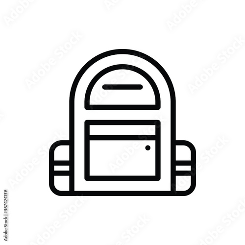 Backpack, Bag, Mountain Bag Icon Logo Vector Isolated. Travel and Tourism Icon Set. Editable Stroke and Pixel Perfect.