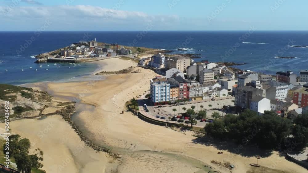 Aerial view in beautiful coast of Spain. Drone Video