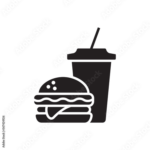 Fast food icon vector illustration. Flat style design. 