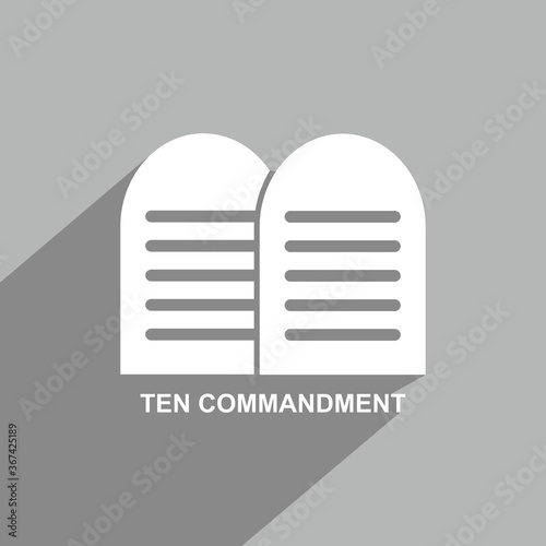 ten command icon, Religion icon vector photo