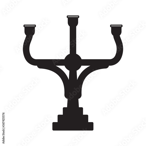 Medieval candelabrum or candelabra flat icon for apps and websites