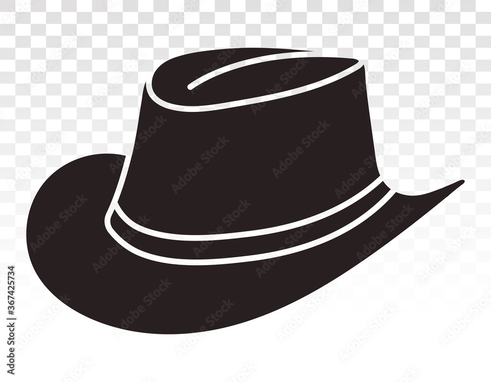 Cowboy hat or bullhide hats flat vector icon for apps and websites Cowboy hat or bullhide hats flat vector icon for apps and websites