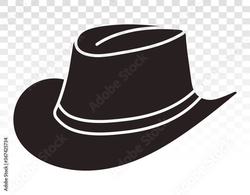 Cowboy hat or bullhide hats flat vector icon for apps and websites