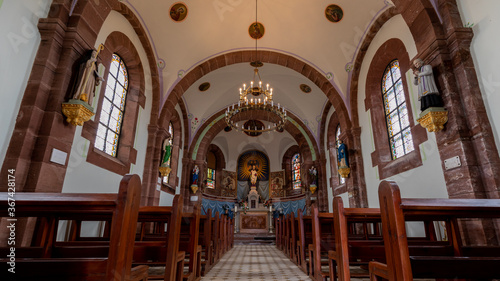 interior of church in Dabo in France