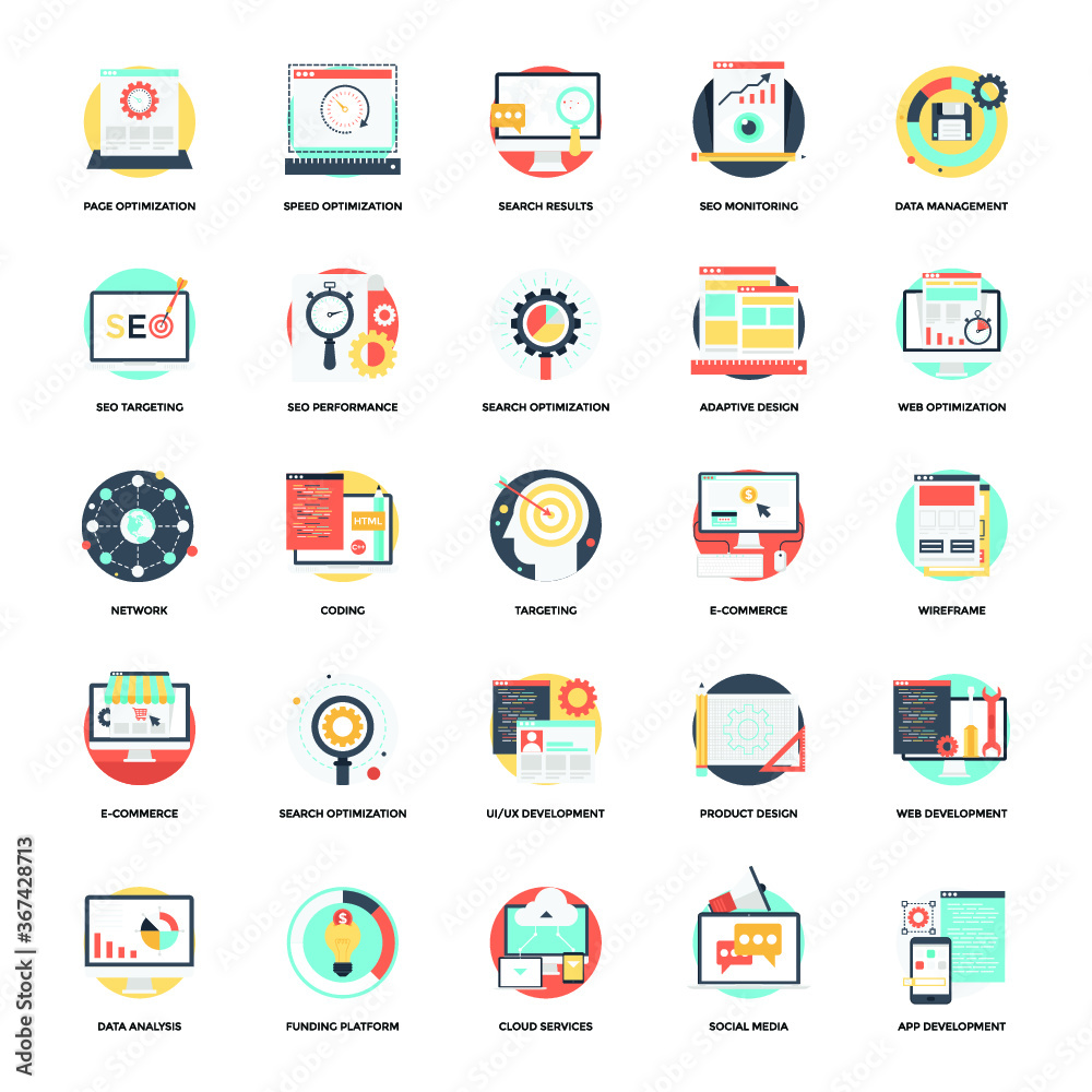 Seo and Development Vector Icon Seo and Development Vector Icon