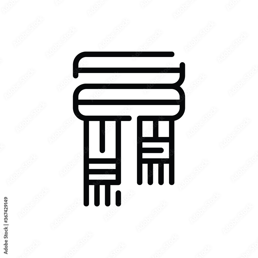 Scarf Icon Logo Vector Isolated. Autumn Icon Set. Editable Stroke and Pixel Perfect. Scarf Icon Logo Vector Isolated. Autumn Icon Set. Editable Stroke and Pixel Perfect.