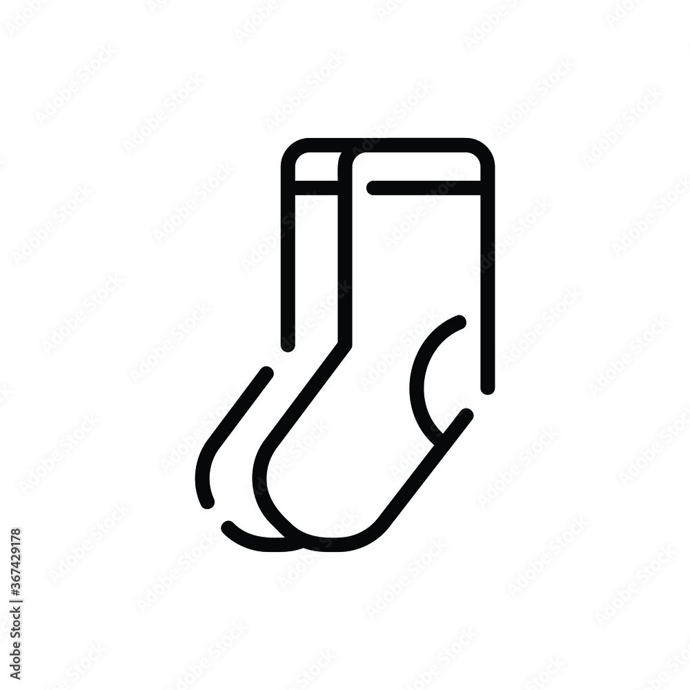 Socks Icon Logo Vector Isolated. Autumn Icon Set. Editable Stroke and Pixel Perfect.
