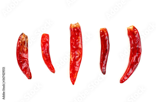 red ground paprika or dry chili pepper isolated on white background