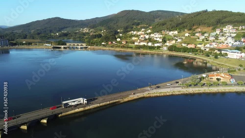 Wallpaper Mural Aerial view in coastal village of Viveiro. Galicia.Spain. Drone Footage Torontodigital.ca