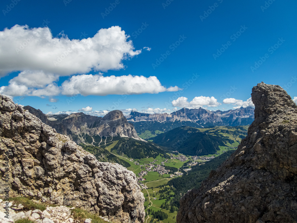 Pisciadu via ferrata of the Sella group near Piz Boe Pisciadu via ferrata of the Sella group near Piz Boe