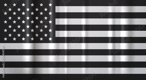 Fotografie, Tablou American flag awareness campaign against racial discrimination black lives matte
