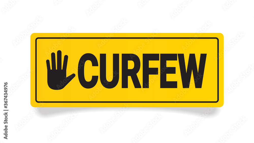curfew sign no entry hand stop sign gesture horizontal vector illustration curfew sign no entry hand stop sign gesture horizontal vector illustration