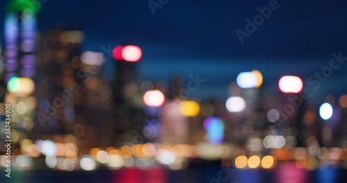 Bokeh of the city night view © leungchopan