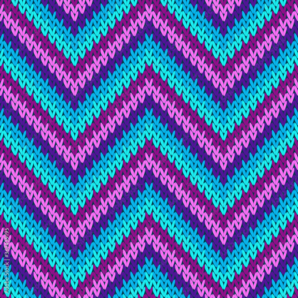 Natural zigzag chevron stripes christmas knit 