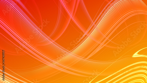 Abstract red yellow gradient geometric background. ์Neon light curved lines and shape with colorful graphic design.
