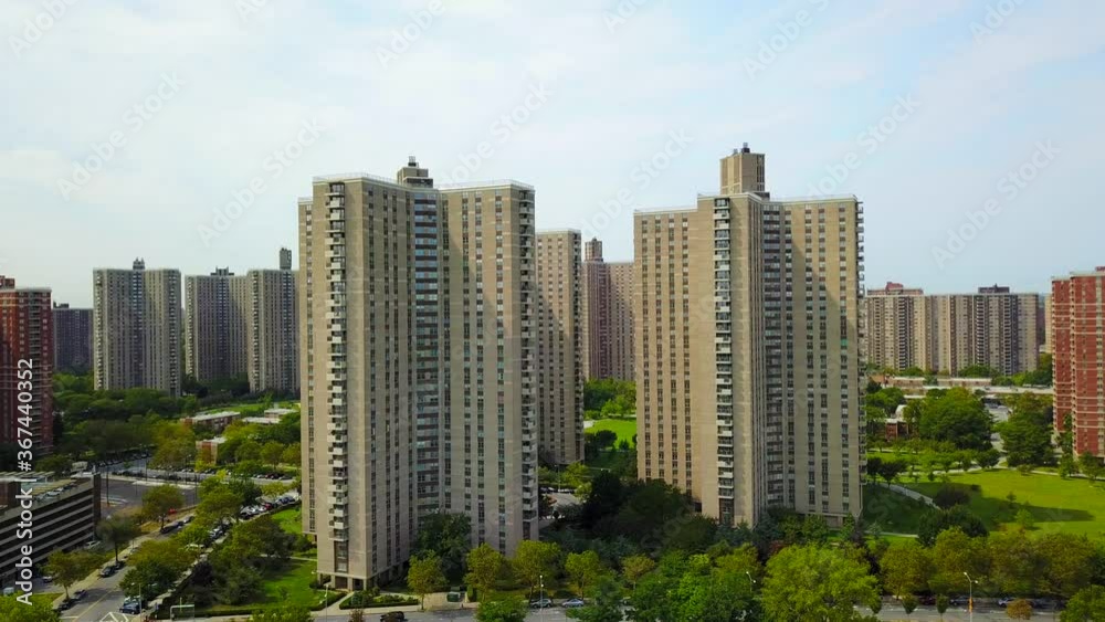 Aerial View of Large Hi-Rise Apartment Buildings Aerial View of Large Hi-Rise Apartment Buildings