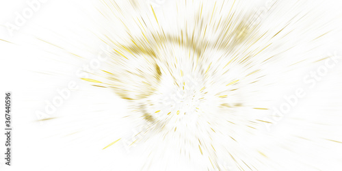 Abstract blurred golden rays. Holiday background with fantastic light effect. Digital fractal art. 3d rendering.