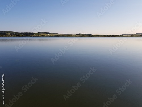 Calm water surface in the lake