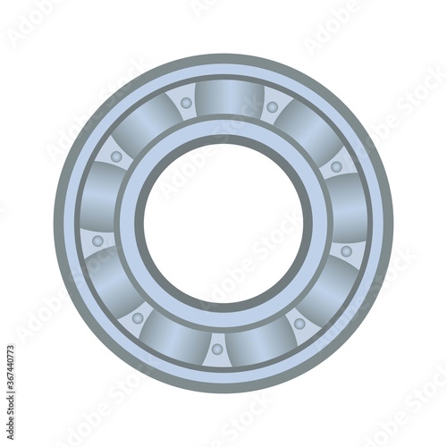 Steel metal bearings. vector illustration isolated on a white background. machine element.
