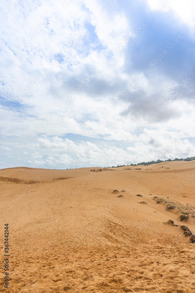 Red Sand Dunes, also known as Golden Sand Dunes, is located near Hon Rom beach, Mui Ne, Phan Thiet city.