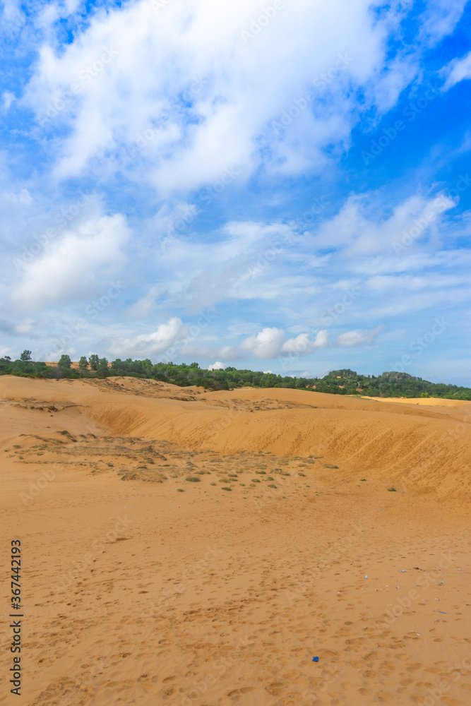Red Sand Dunes, also known as Golden Sand Dunes, is located near Hon Rom beach, Mui Ne, Phan Thiet city.
