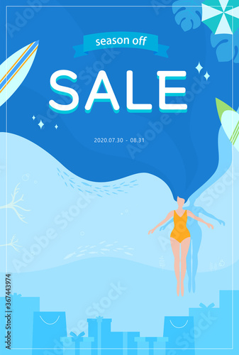 Cool Sale Illustration of Beautiful Women
