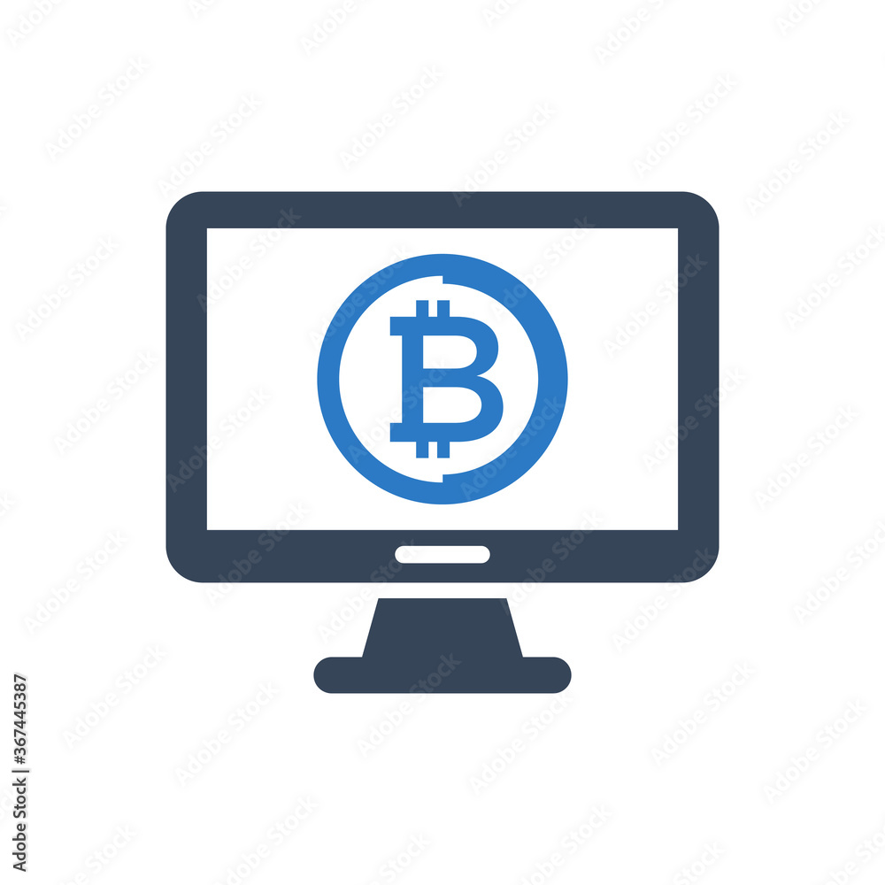 Bitcoin digital currency icon Bitcoin digital currency icon