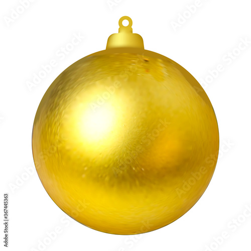 Christmas ball on the tree. Christmas decoration. Vector image