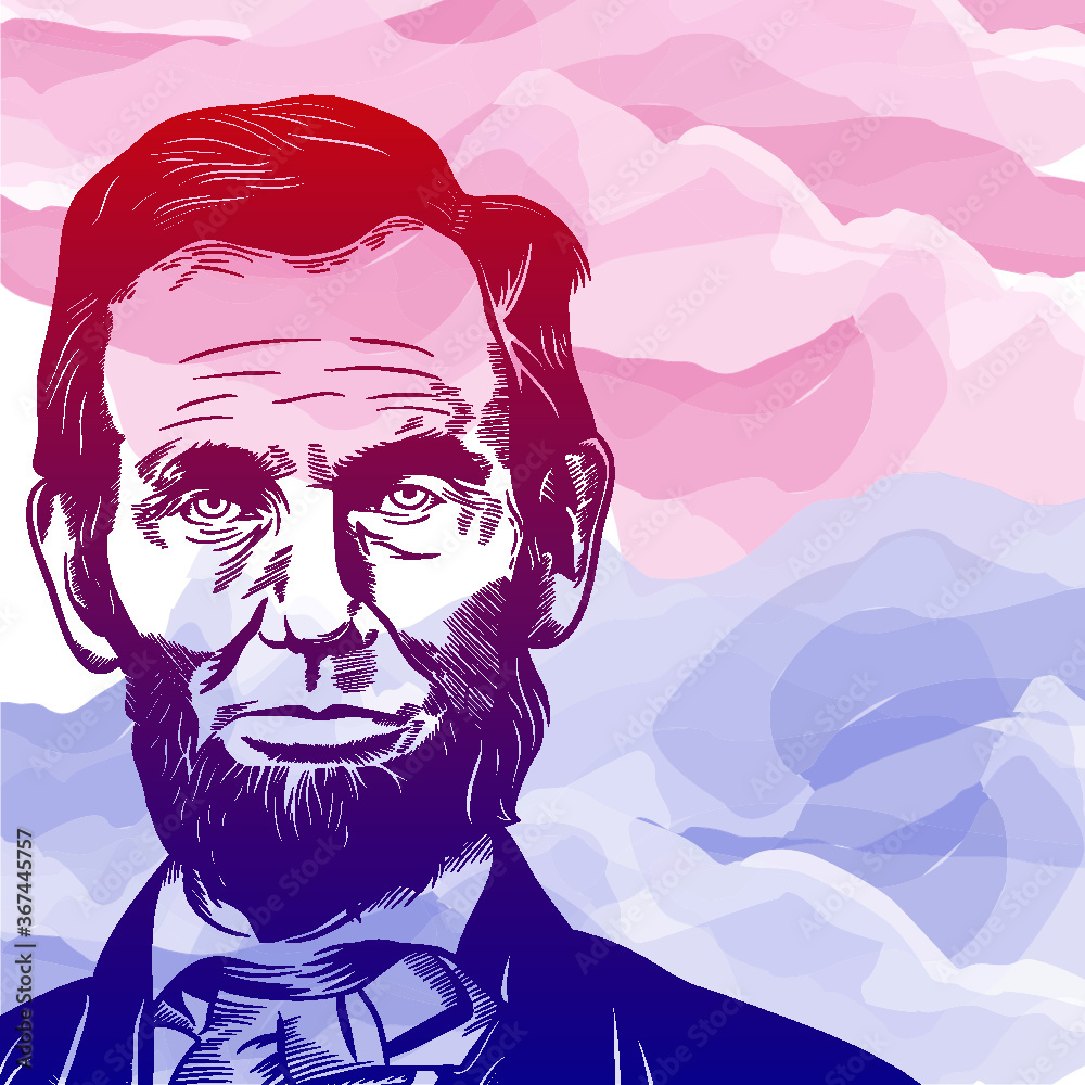 Poster, Background, or Card Design for National holiday in the United States, Abraham Lincoln’s Birthday.