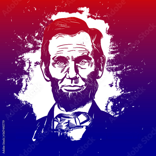 Poster, Background, or Card Design for National holiday in the United States, Abraham Lincoln’s Birthday.