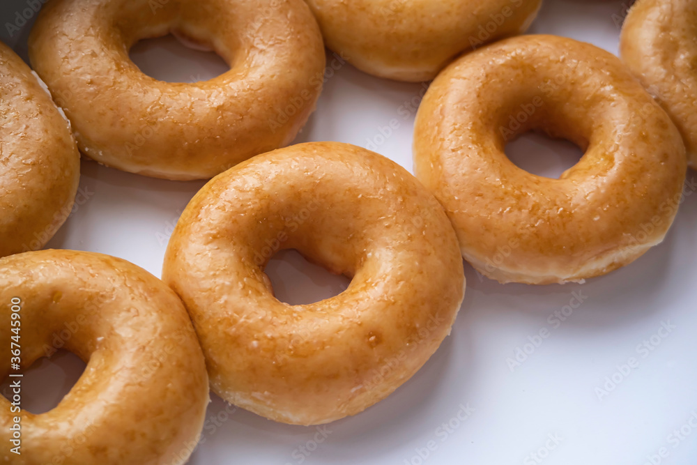 the pattern of selective focus donut snack top view the pattern of selective focus donut snack top view
