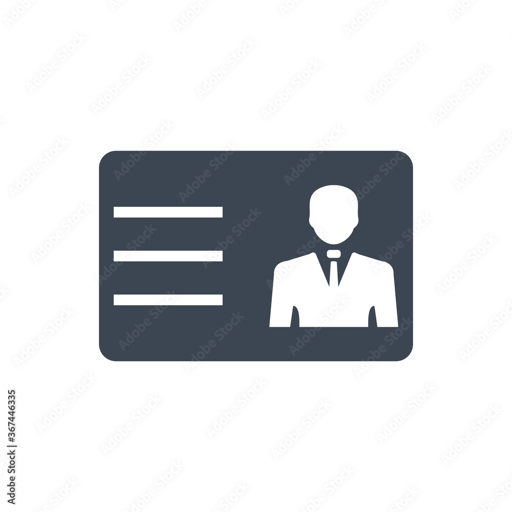 Identification card icon ( vector illustration ) Identification card icon ( vector illustration )