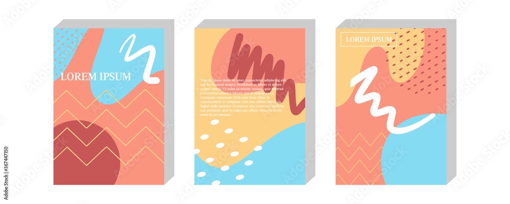 Vector abstract illustration. Template, cover, banner. A daub in pastel colors.