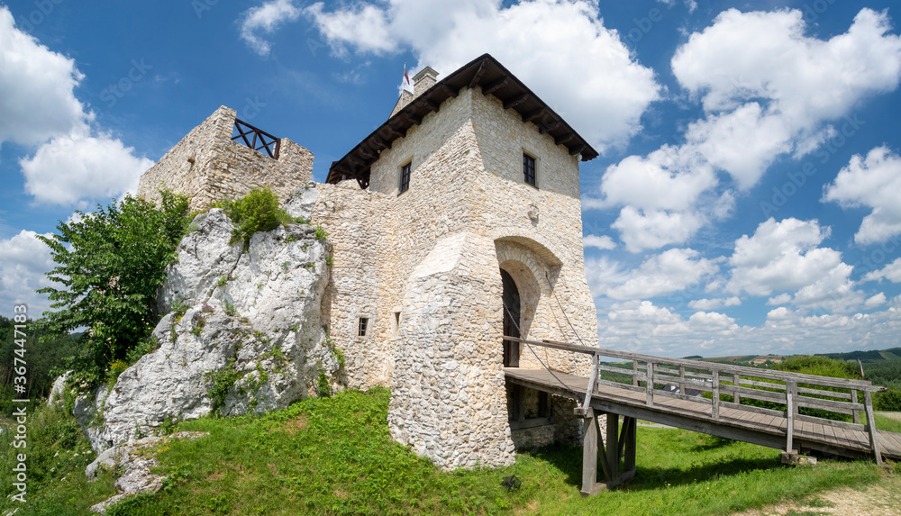 Bobolice Castle in Poland.The castle is part of the system of strongholds known as the Eagles' Nests