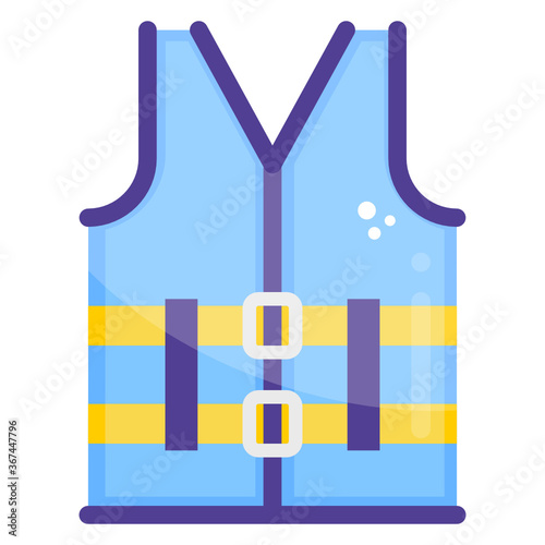 
A sleeveless buoyant or inflatable life jacket icon 
