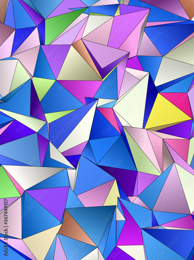 Obraz premium Abstract Low-Poly background. triangulated texture. Design 3d. Polygonal geometrical pattern. Triangular modern style