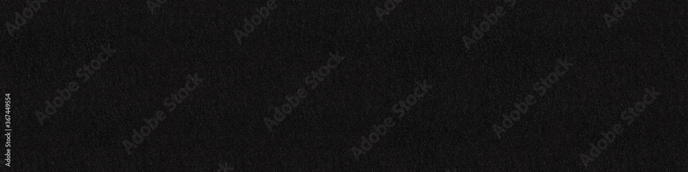 Black felt abstract background. Panoramic seamless texture, patt