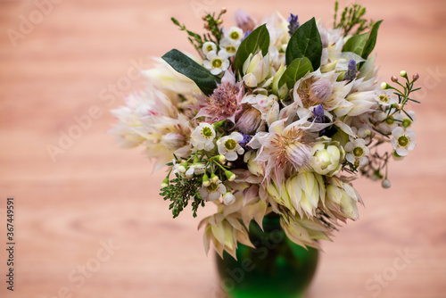 Close up shot of bouquet of flowers