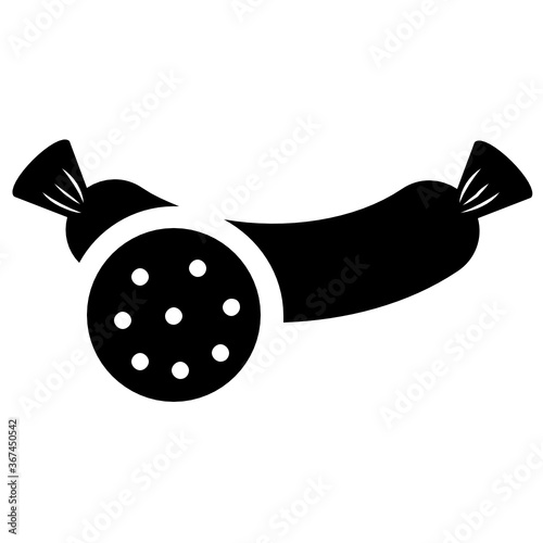 
Hot dog sausages icon, frankfurter solid editable vector.
