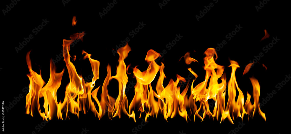 Fire collection set of flame burning isolated on dark background for graphic design purpose Fire collection set of flame burning isolated on dark background for graphic design purpose