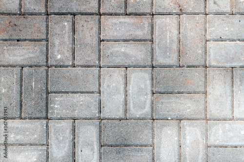 Outdoor concrete gray pavers