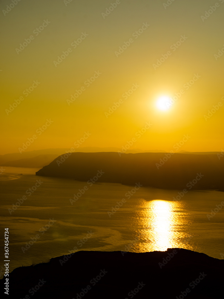 Coast landscape at sunset in Spain