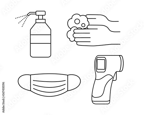 Infectious disease measures illustration icon