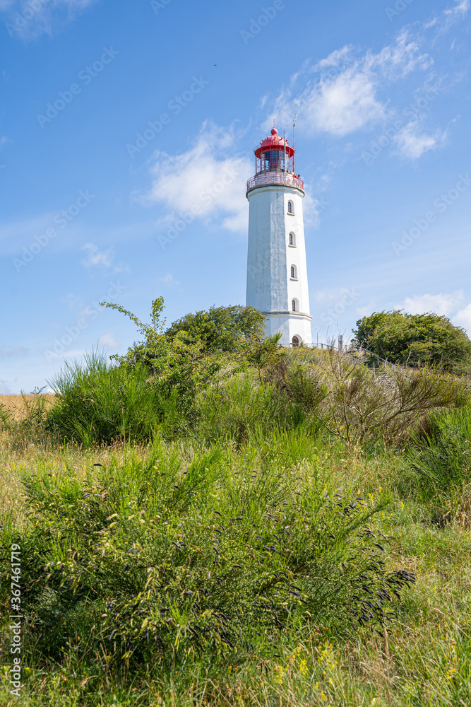 Leuchtturm Dornbusch auf der Insel Hiddensee an der Ostsee
