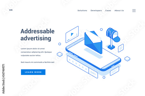 Web banner for addressable advertisement service advertisement