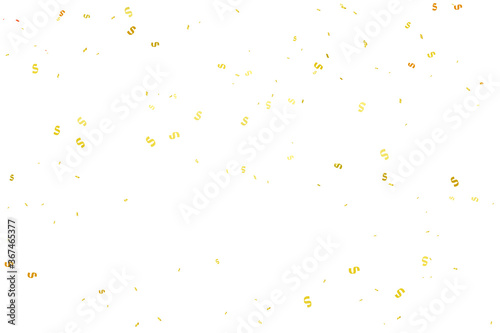 Luxury Golden Confetti On White Background. Celebration & Party. Vector Illustration