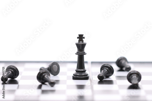 chess pieces on the board